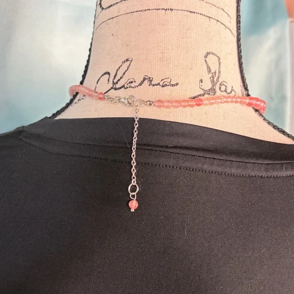 Genuine Pink Tourmaline Graduated Necklace - Picture 3 of 5